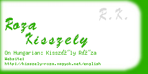 roza kisszely business card